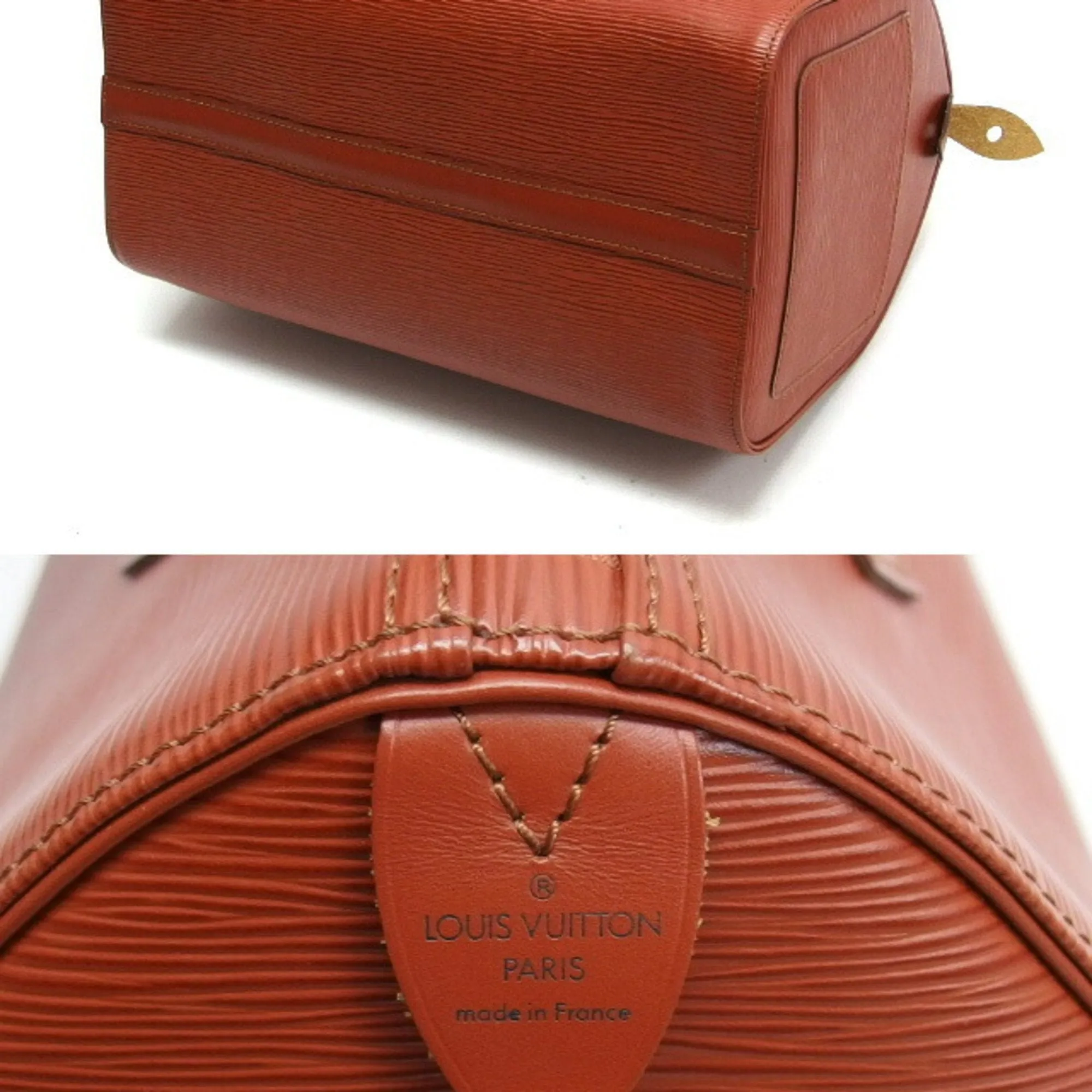 LOUIS VUITTON Epi Speedy 30 Boston Bag Kenya Brown