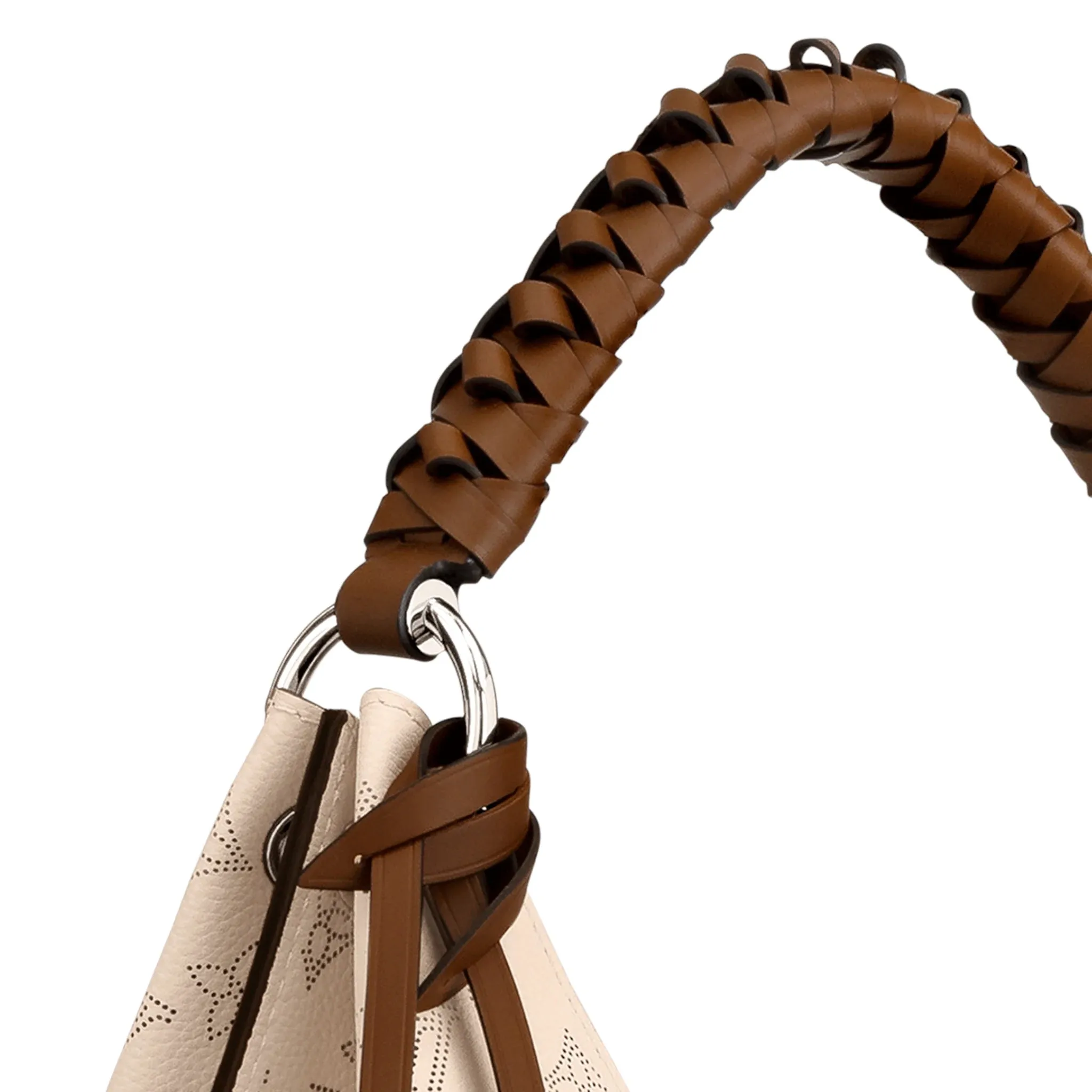 LOUIS VUITTON MONOGRAM CARMEL MAHINA HOBO BAG-PEACH/ IVORY