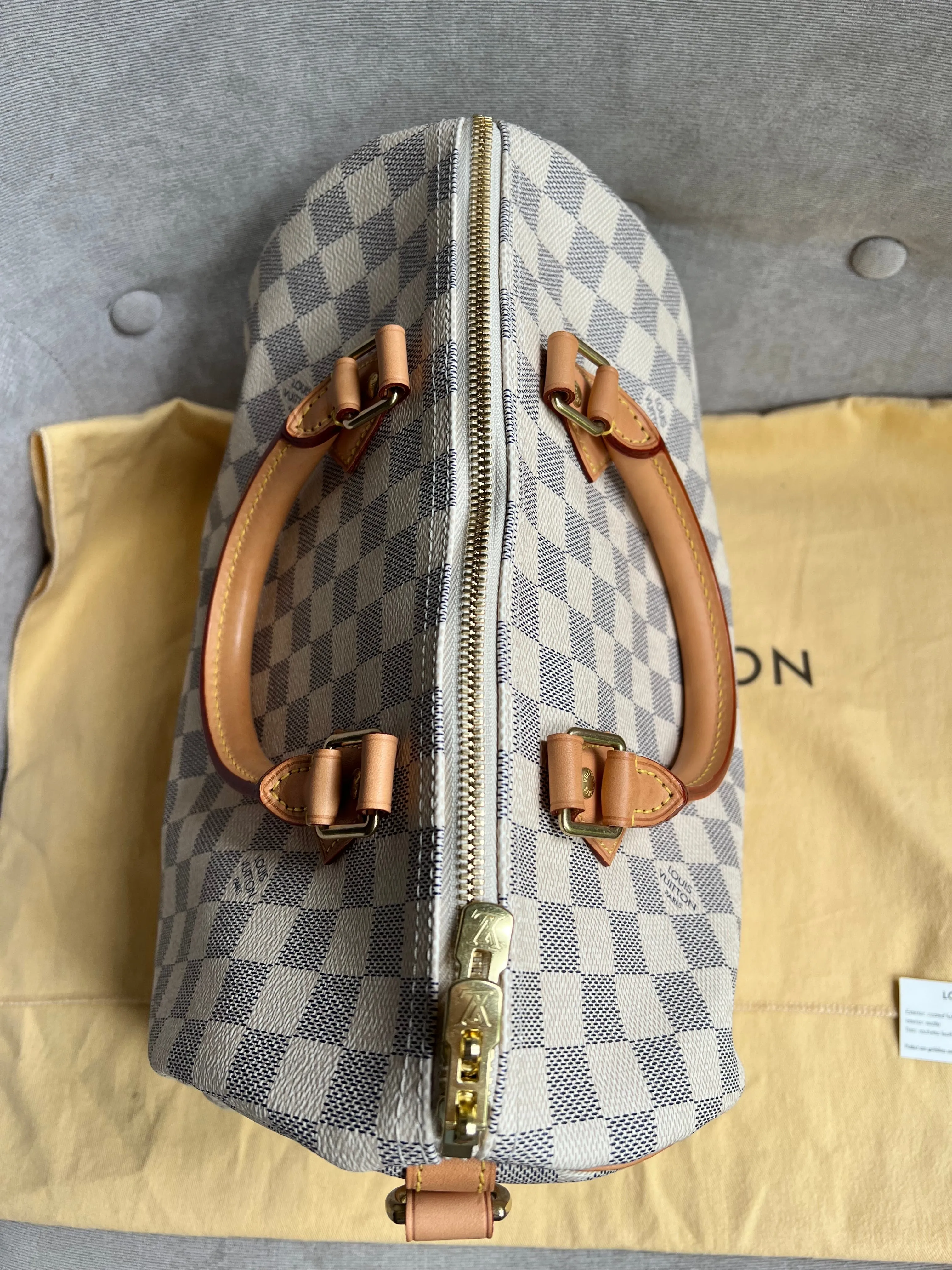 Louis Vuitton Speedy Bandouliere 30 Damier Azur (RRP £1470)