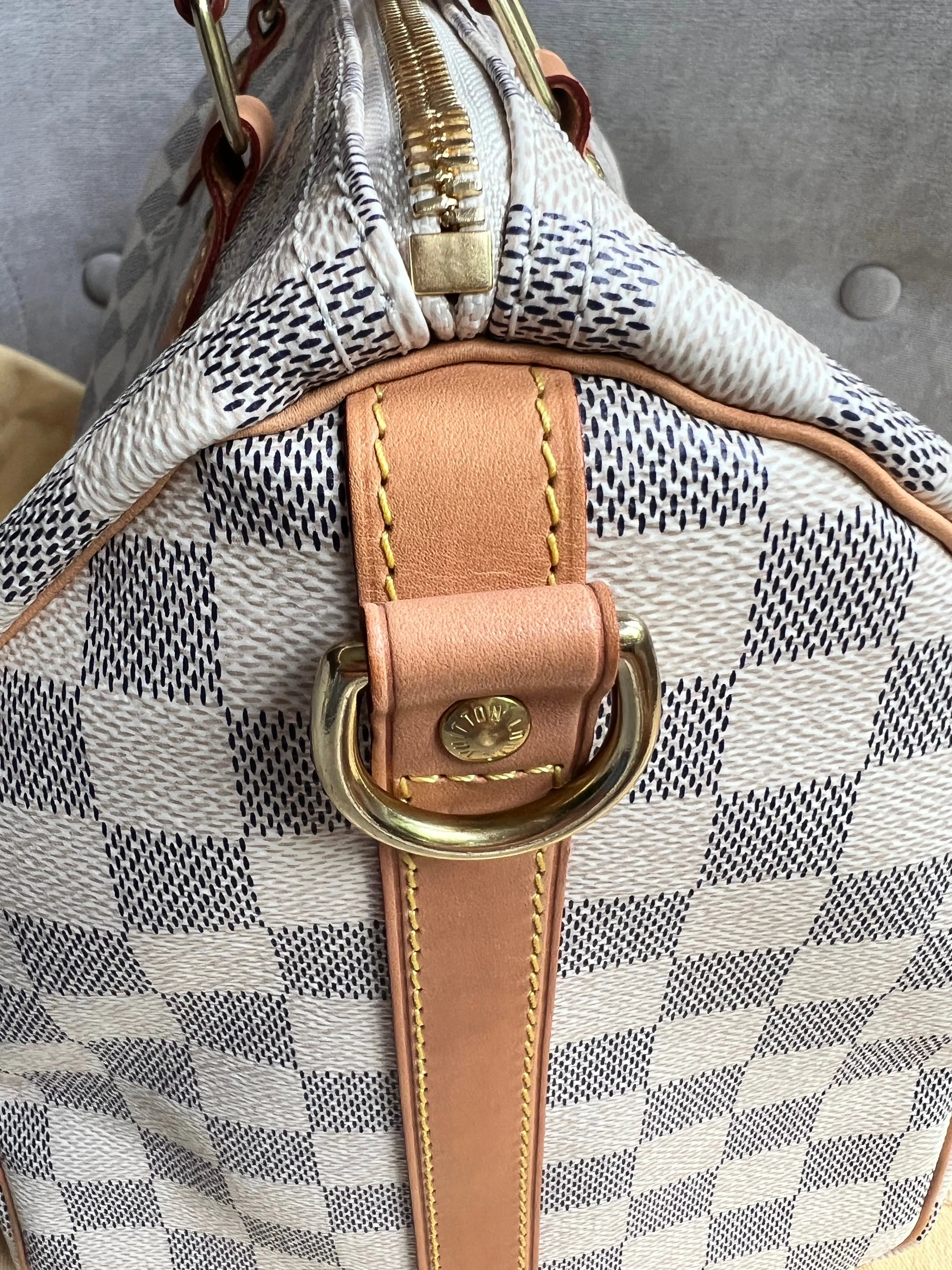 Louis Vuitton Speedy Bandouliere 30 Damier Azur (RRP £1470)
