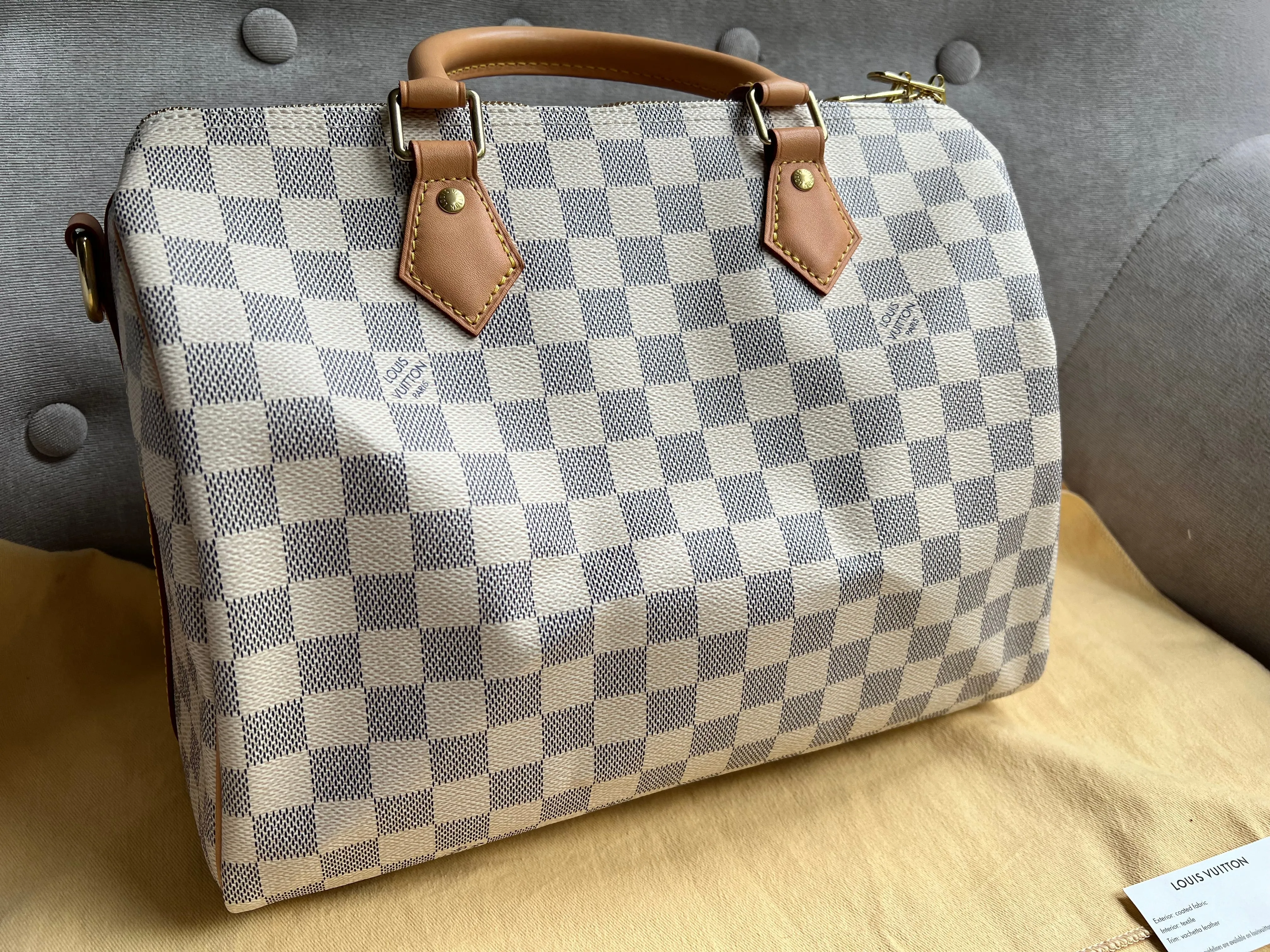 Louis Vuitton Speedy Bandouliere 30 Damier Azur (RRP £1470)