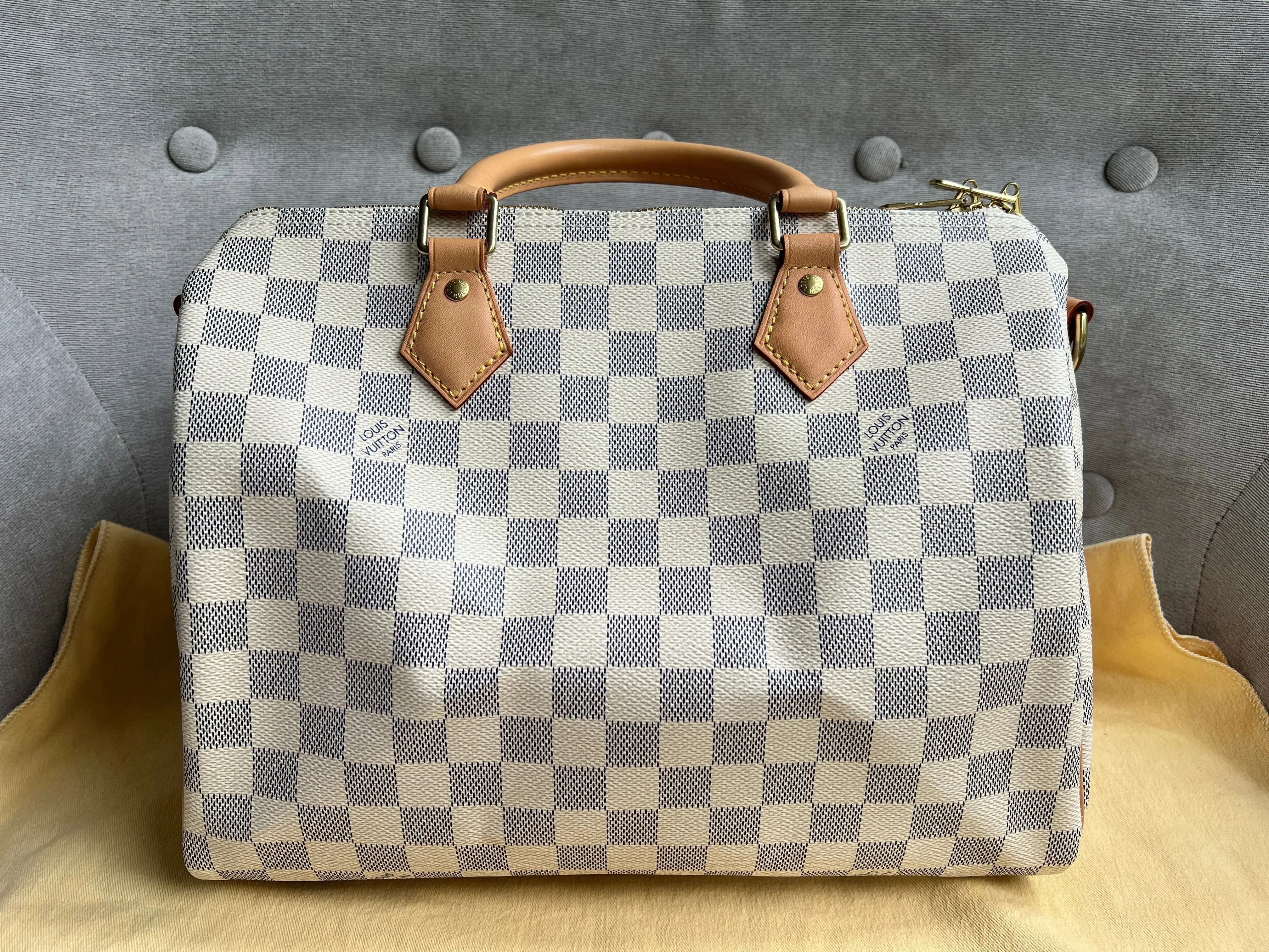 Louis Vuitton Speedy Bandouliere 30 Damier Azur (RRP £1470)