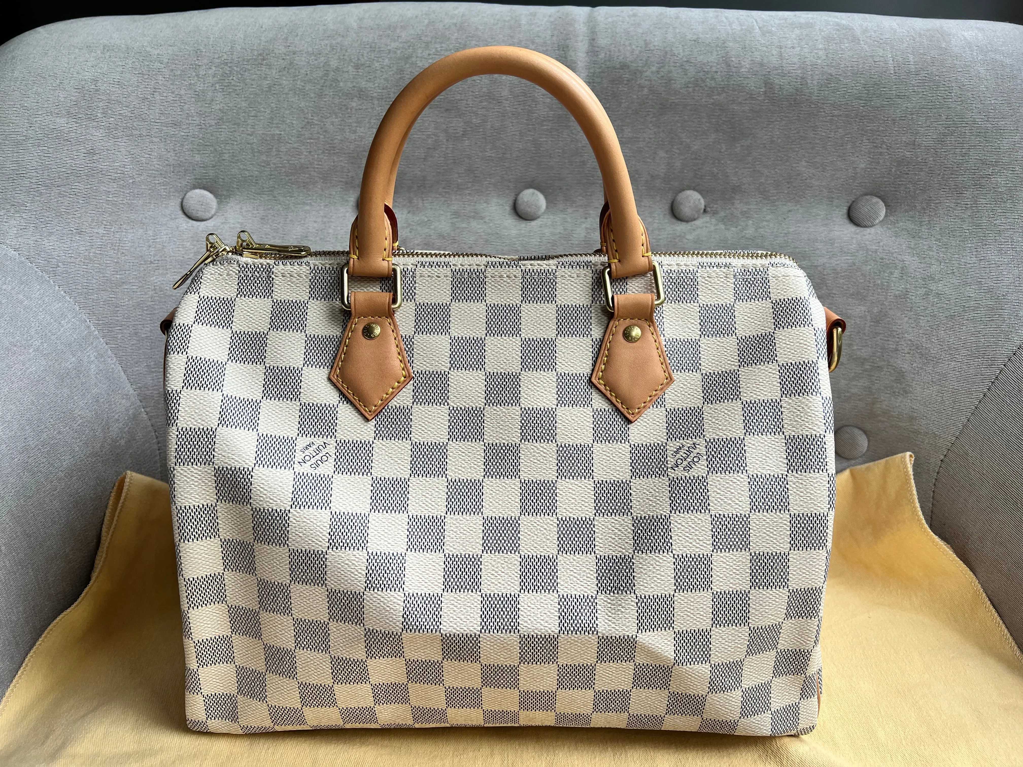 Louis Vuitton Speedy Bandouliere 30 Damier Azur (RRP £1470)
