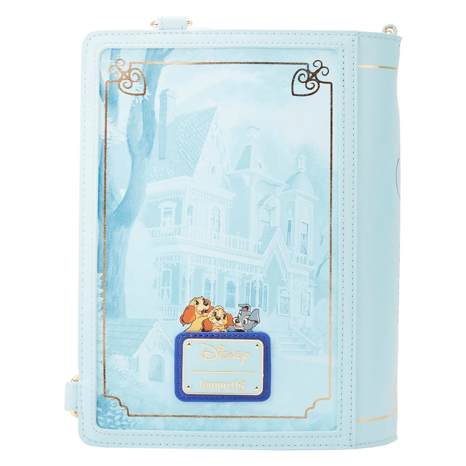 Loungefly x Disney Lady and the Tramp Book Convertible Crossbody Bag