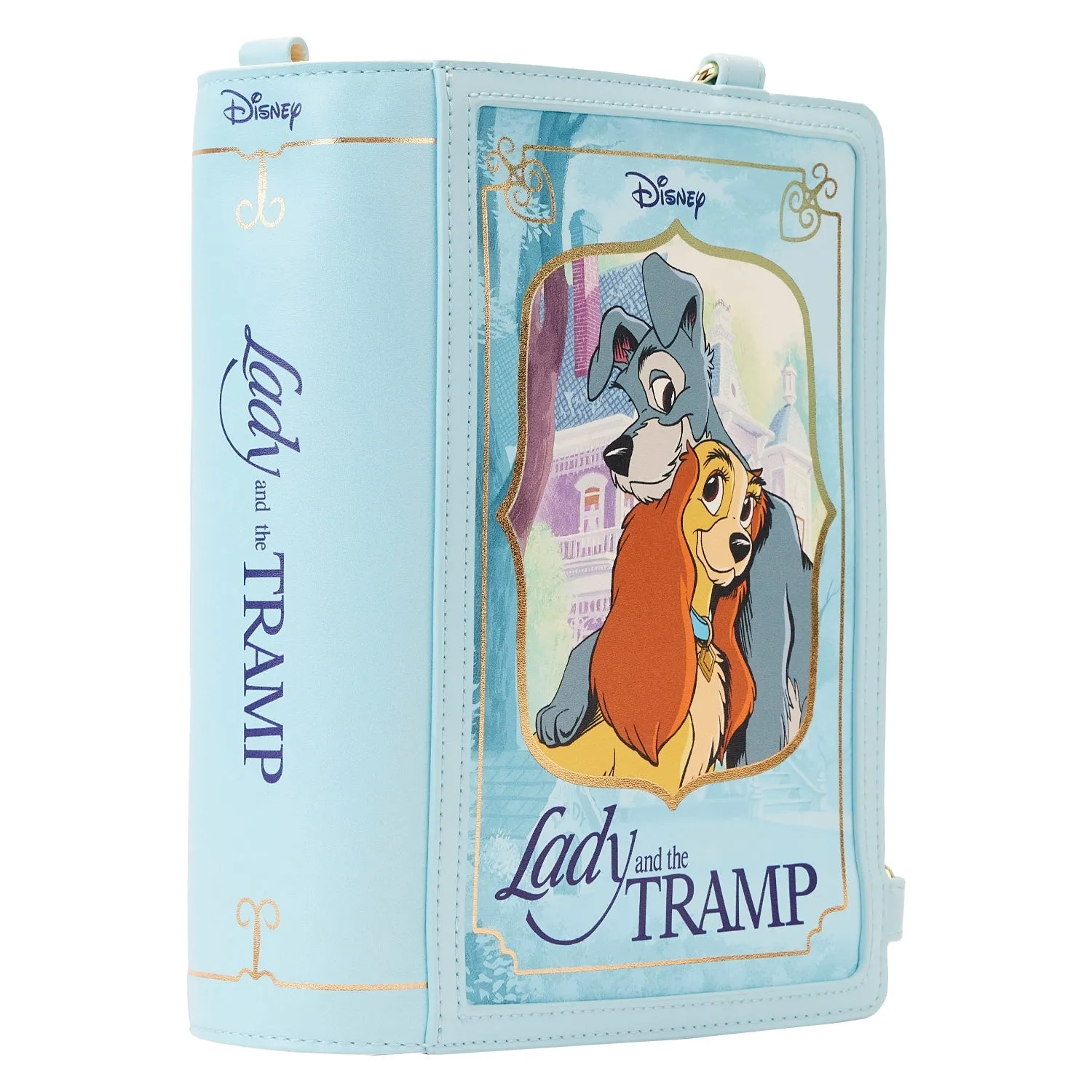 Loungefly x Disney Lady and the Tramp Book Convertible Crossbody Bag