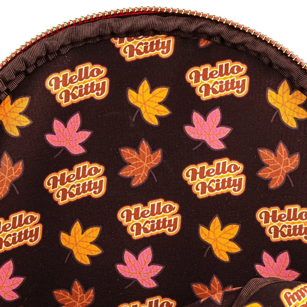 Loungefly x Hello Kitty Pumpkin Spice Print Mini Convertible Backpack
