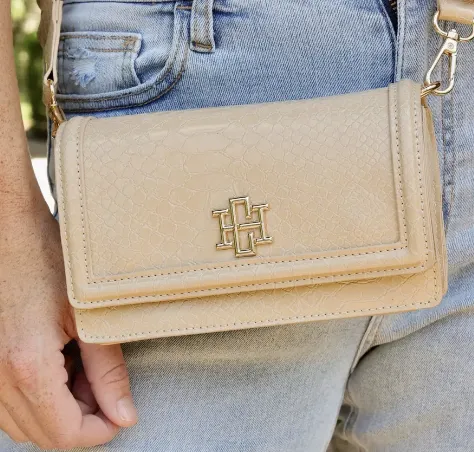 Maverick Crossbody w Pocket Tan ES