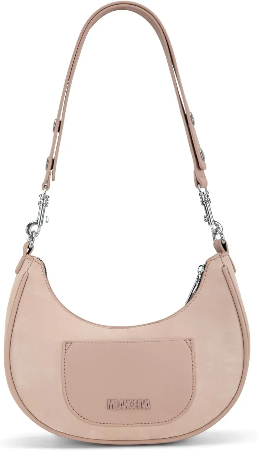 Milan Chiva Crescent Shoulder Bag for Women Underarm Purses Mini Clutch Handbag