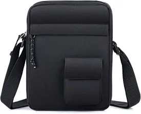 Mini Crossbody Bag for Men Shoulder Bag Organize Wallet Phones and Water Bottle Small Messenger with Earphone Hole
