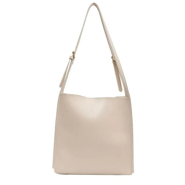 Minimalist Soft Leather Tote Bag