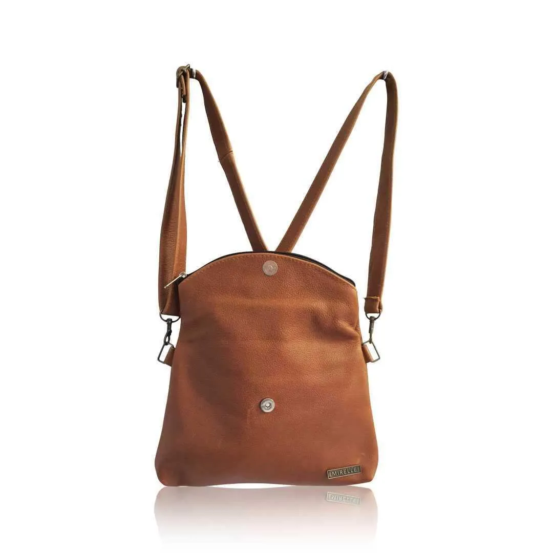 Mirelle Genuine Leather 3-Way Convertible Backpack | Messenger Handbag