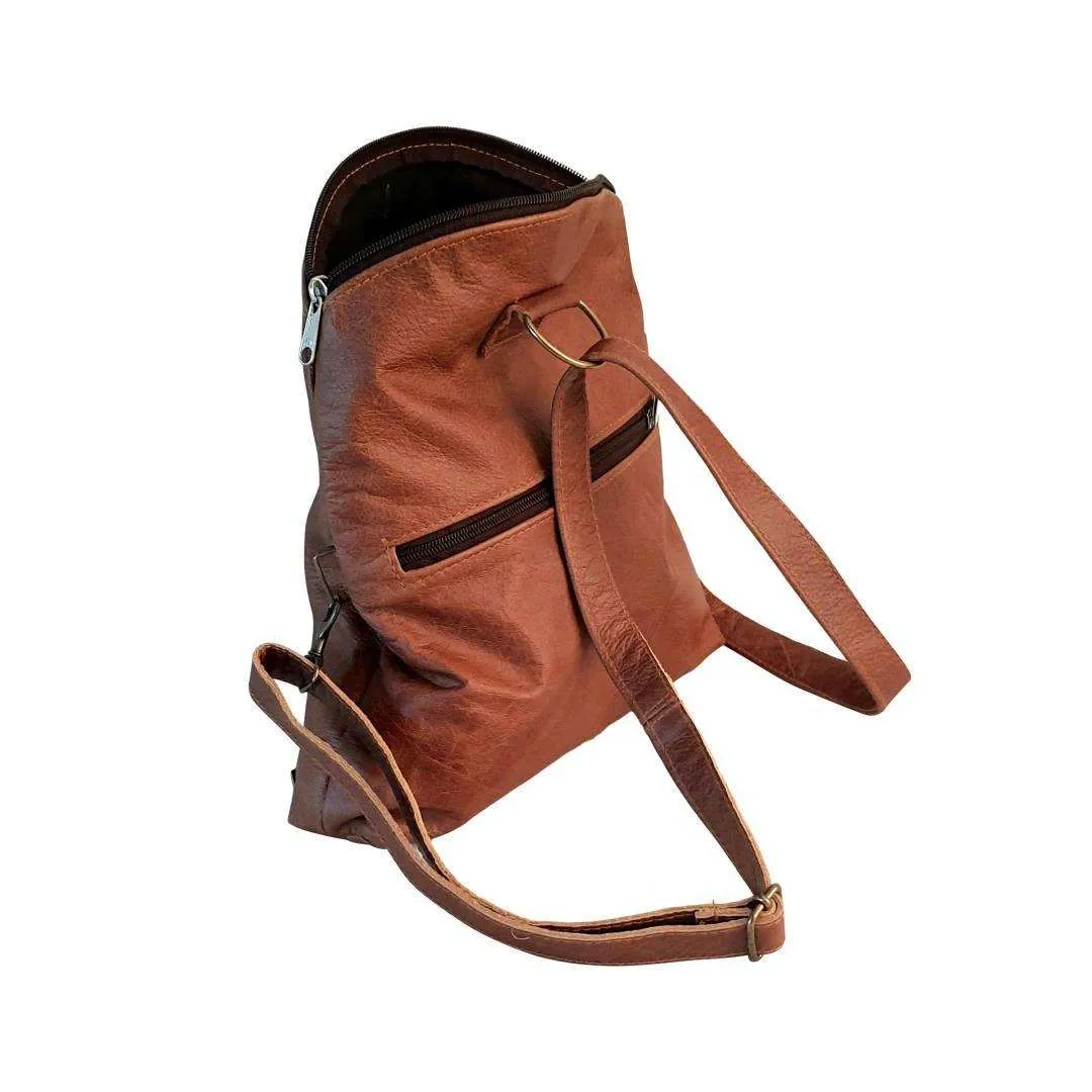 Mirelle Genuine Leather 3-Way Convertible Backpack | Messenger Handbag