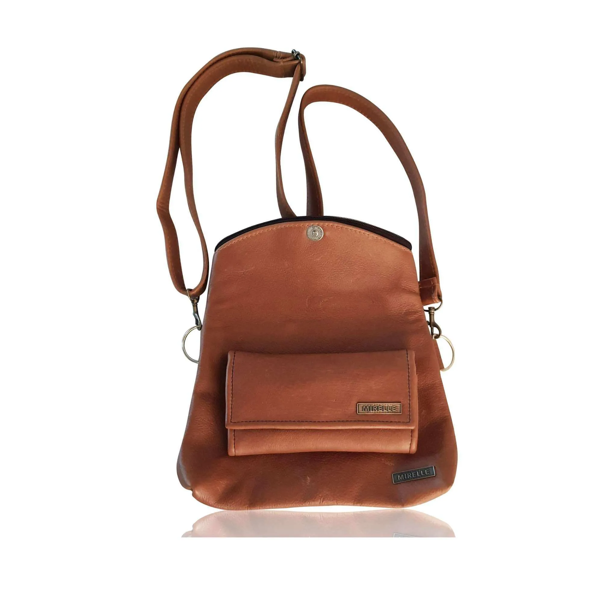 Mirelle Genuine Leather 3-Way Convertible Backpack | Messenger Handbag