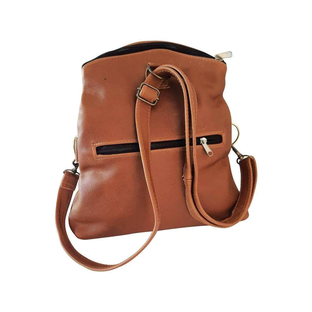 Mirelle Genuine Leather 3-Way Convertible Backpack | Messenger Handbag