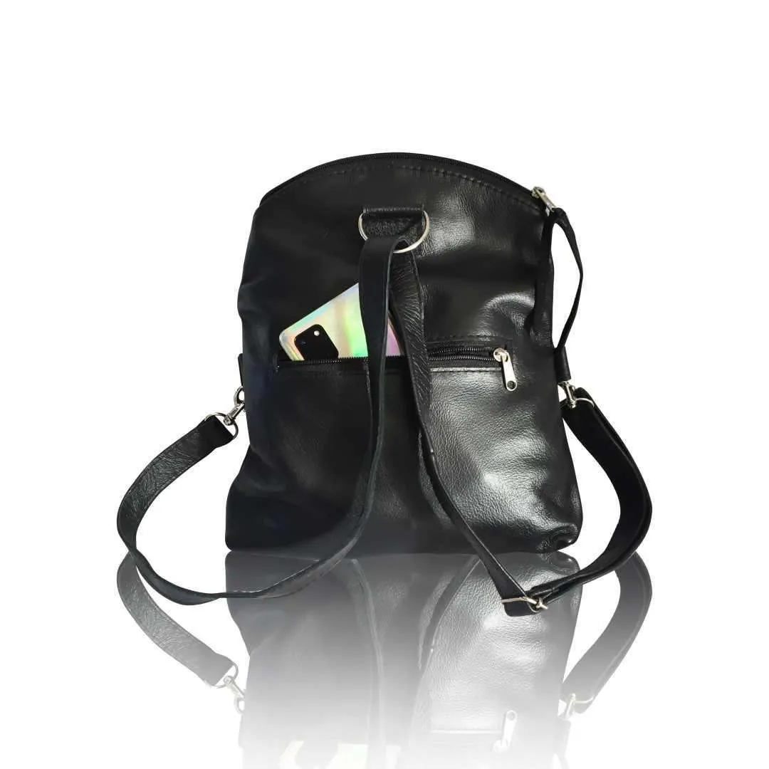 Mirelle Genuine Leather 3-Way Convertible Backpack | Messenger Handbag