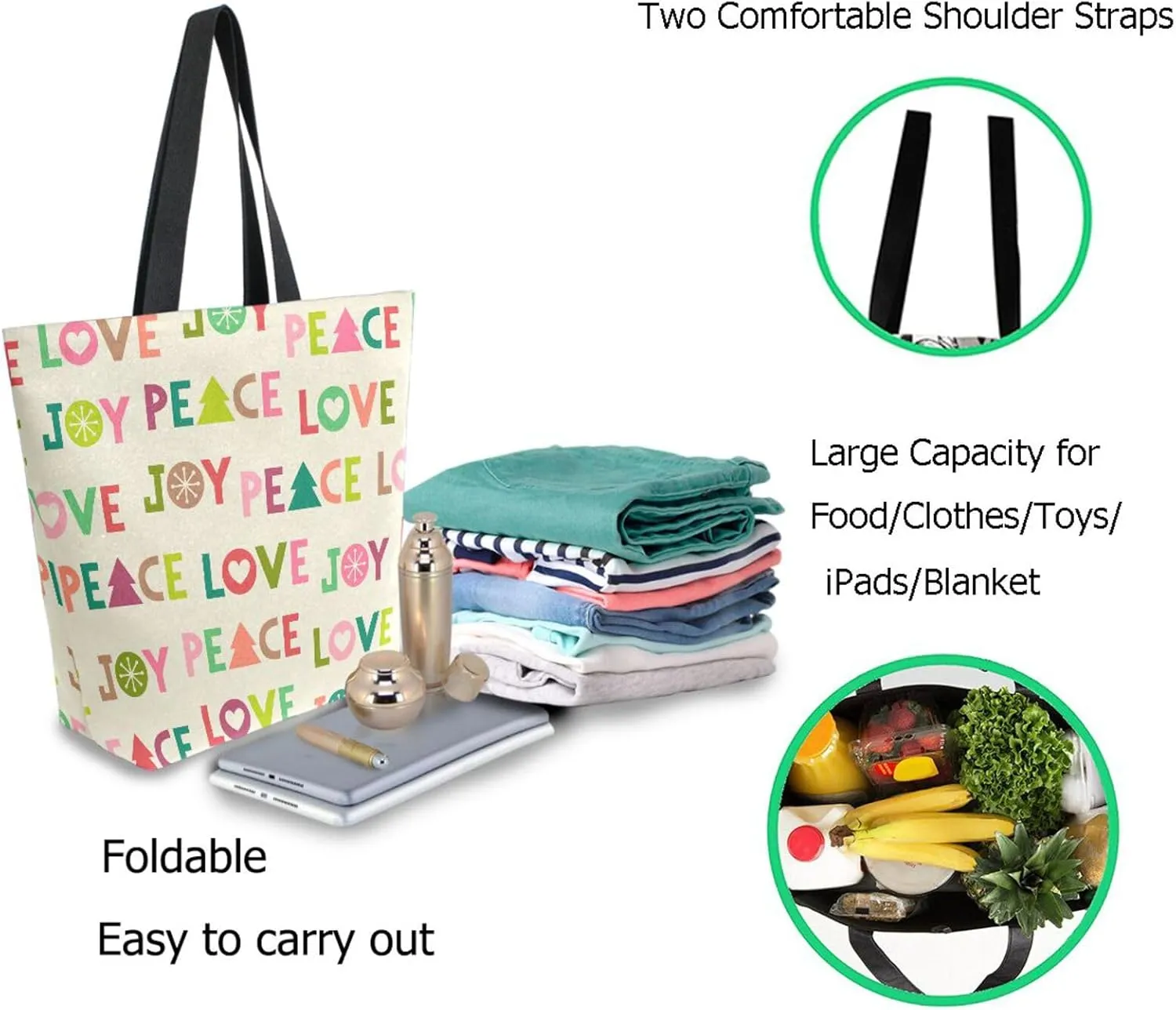 Naanle Cute Pattern Print Big Hand Bag Extra Large Shoulder Tote Bag for Beach Travel Weekender Gym Grocery Shopping