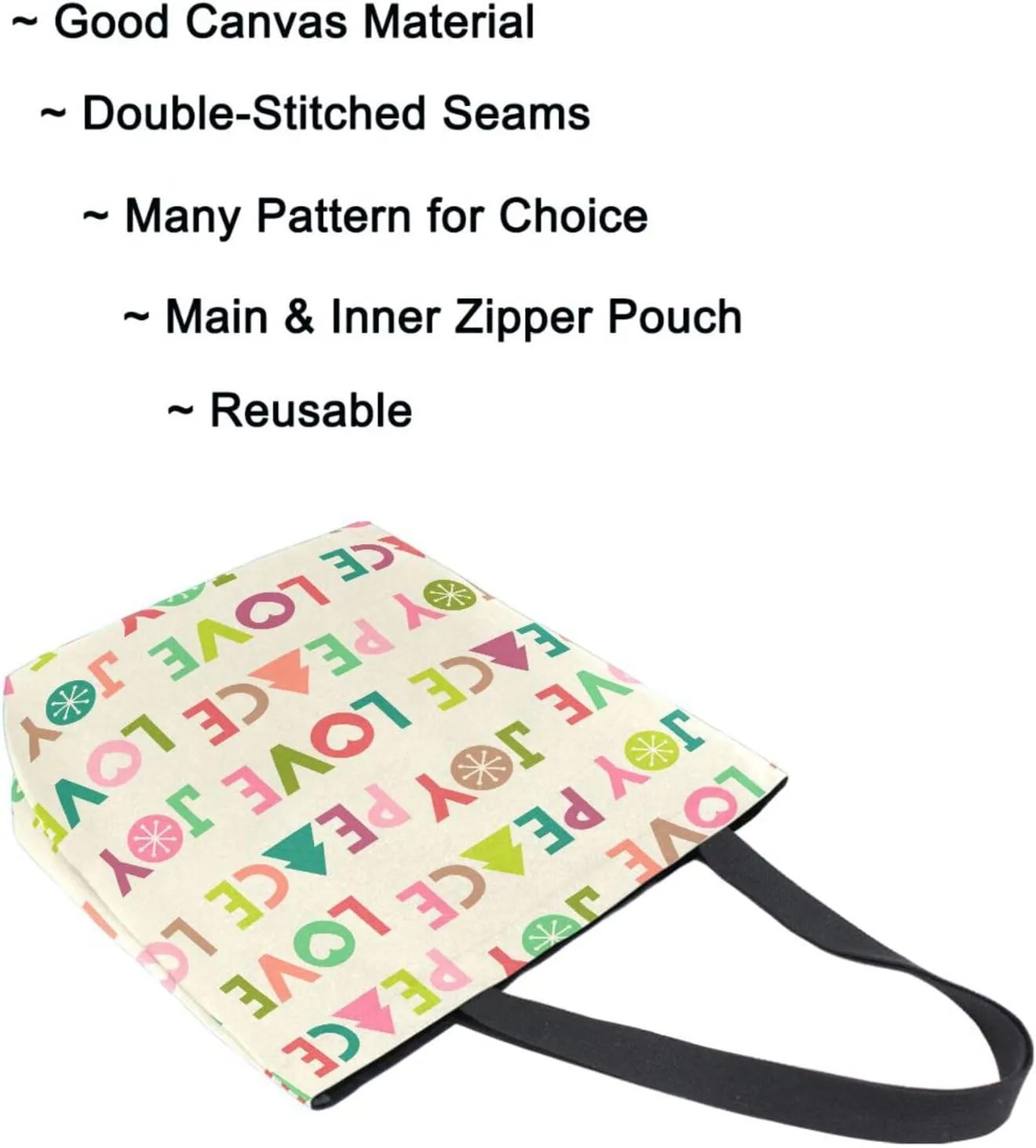 Naanle Cute Pattern Print Big Hand Bag Extra Large Shoulder Tote Bag for Beach Travel Weekender Gym Grocery Shopping