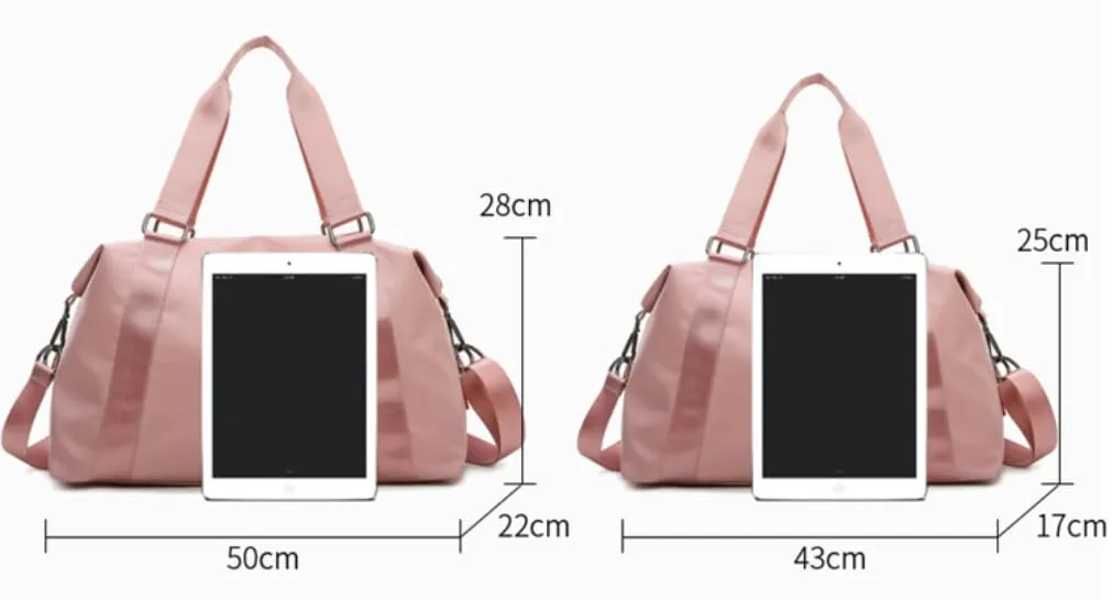 Personalized Name Duffel Bag, Custom Bridesmaid Gift Duffel Bag, Custom Weekender Bag, Gym Bag, Cabin Duffel Bag, Bridal Gift Travel Bag, Waterproof Shoulder Bag, Pink (S, Purple)