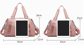 Personalized Name Duffel Bag, Custom Bridesmaid Gift Duffel Bag, Custom Weekender Bag, Gym Bag, Cabin Duffel Bag, Bridal Gift Travel Bag, Waterproof Shoulder Bag, Pink (S, Purple)