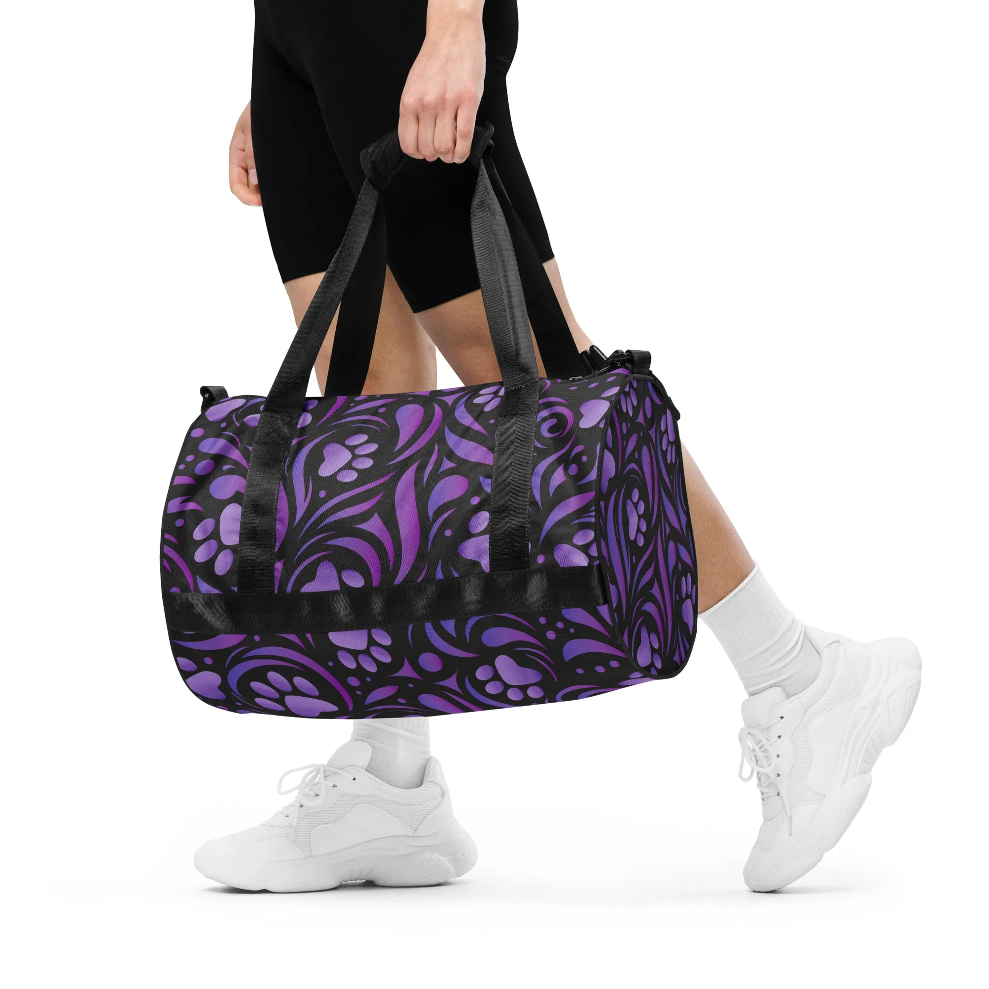 Purple Paw Symphony Duffel Bag