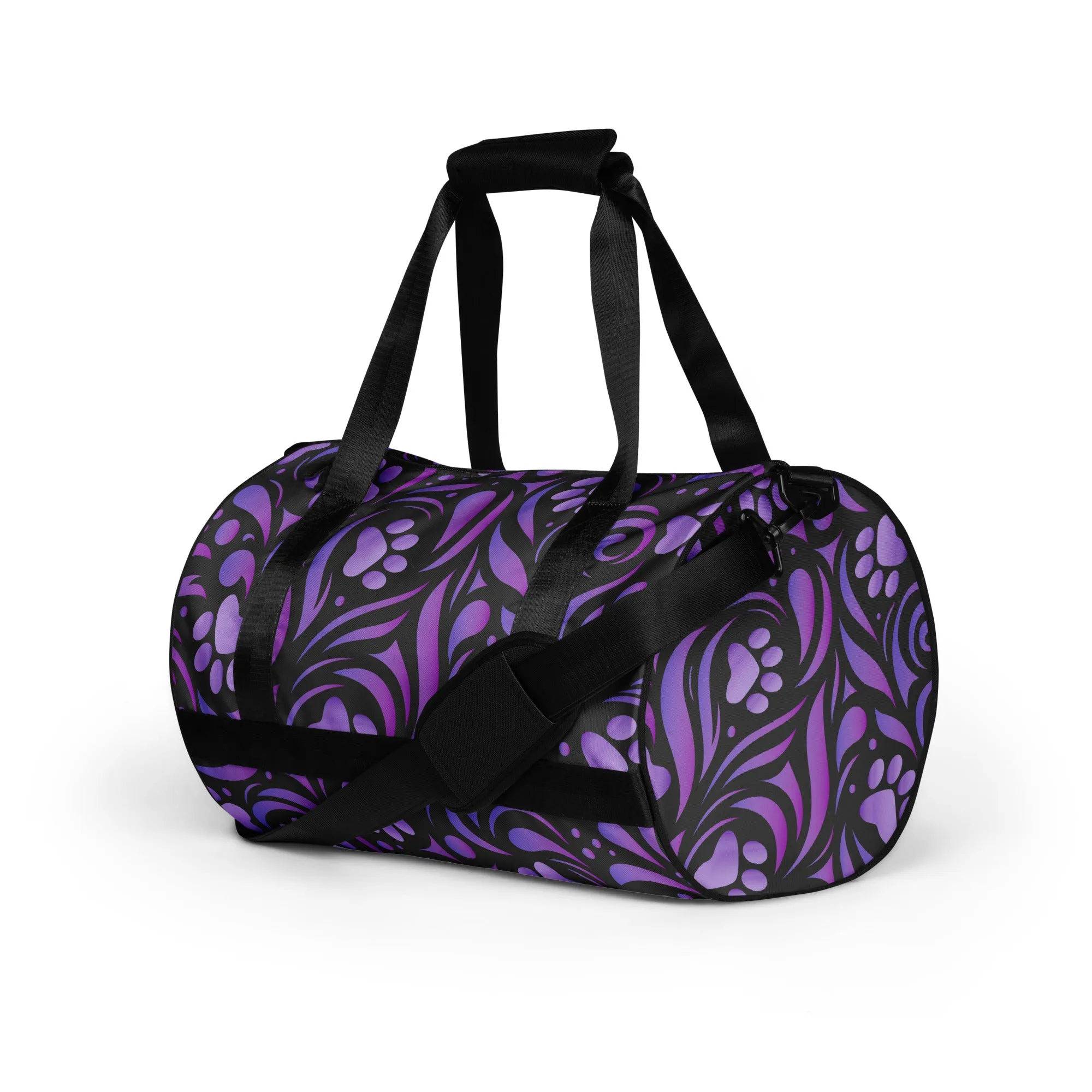Purple Paw Symphony Duffel Bag