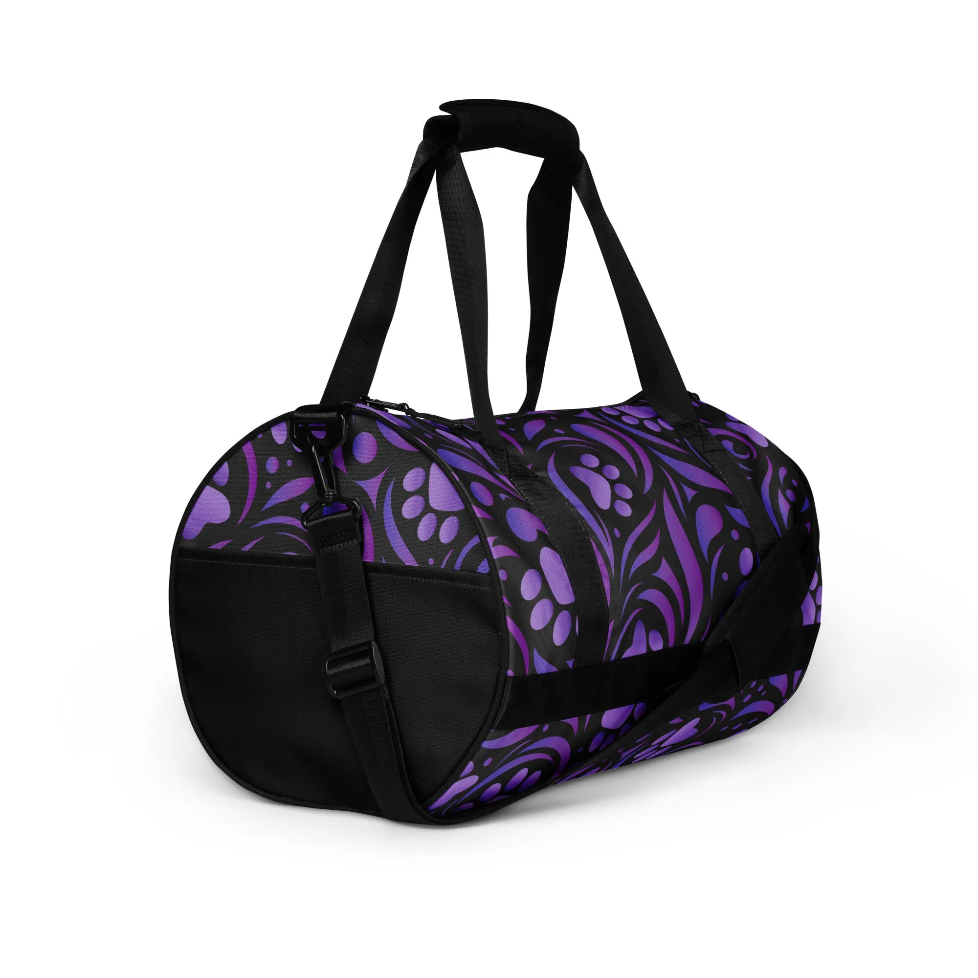Purple Paw Symphony Duffel Bag