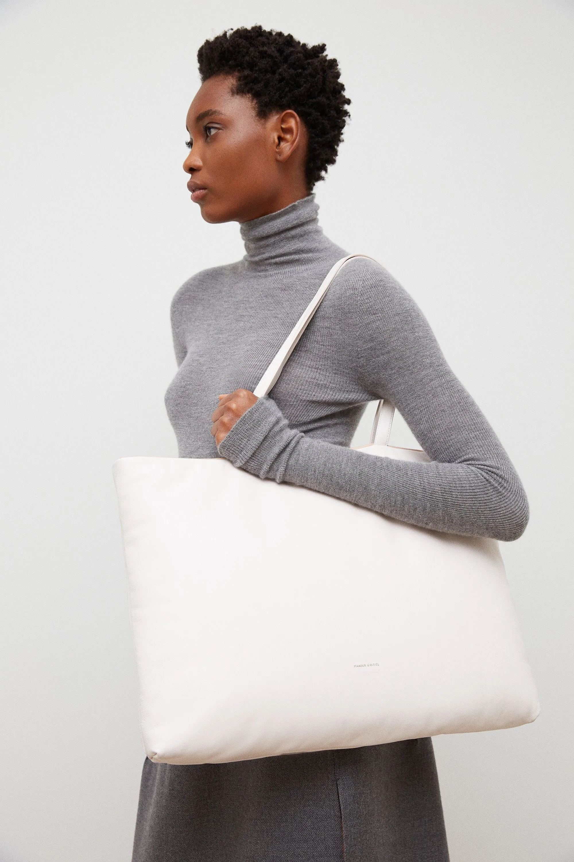 Reversible Pillow Tote Bag - Apple Blossom/Puff