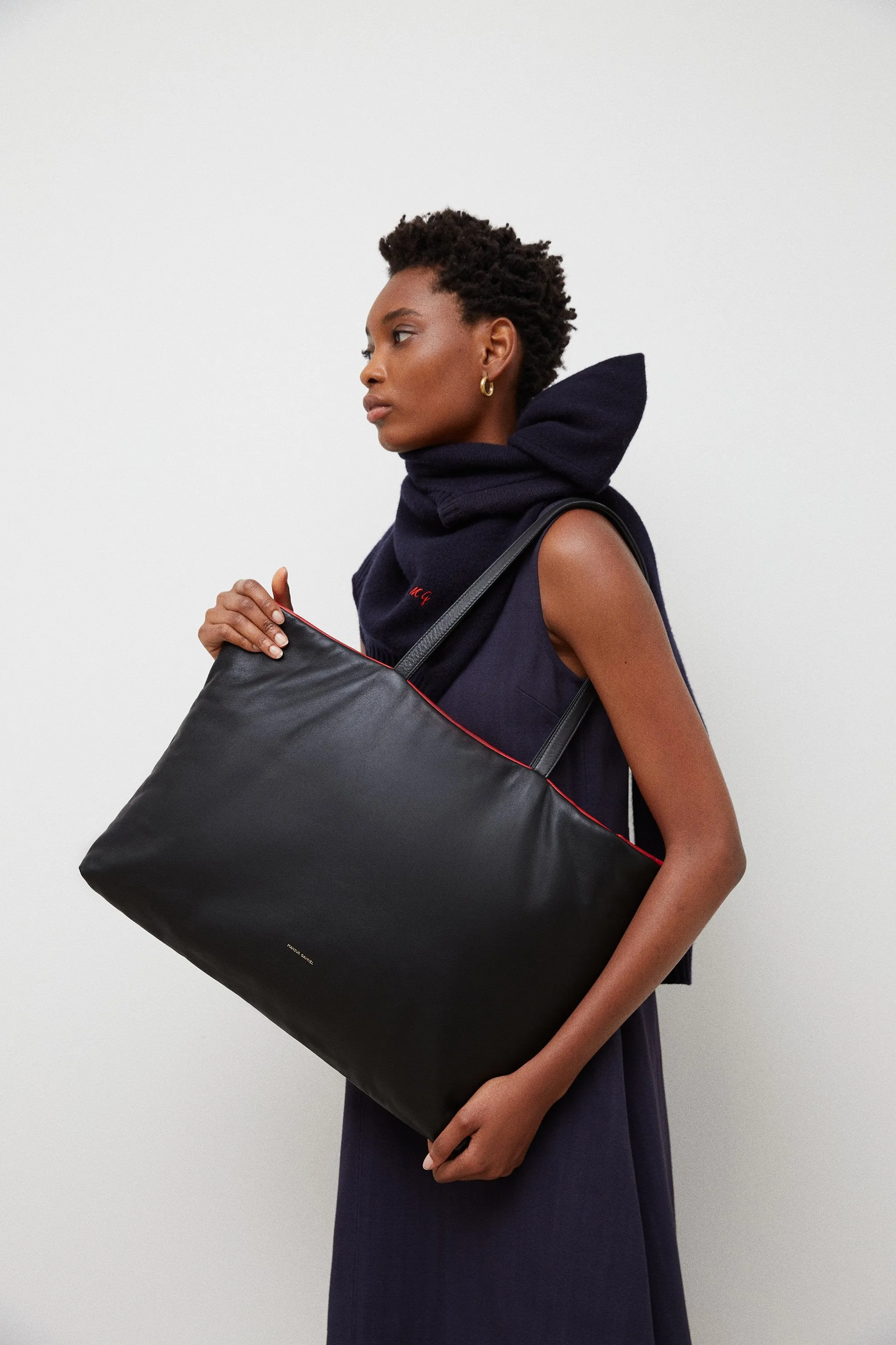 Reversible Pillow Tote Bag - Black/Flamma