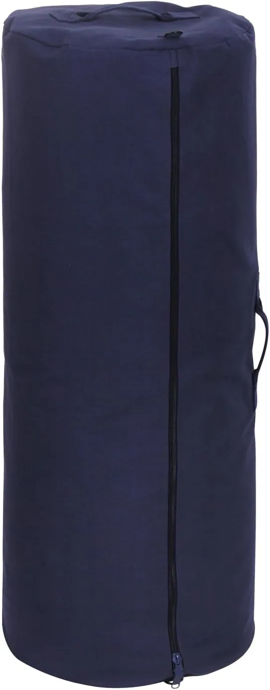 Rothco Canvas Duffle Bag with Side Zipper  Rugged Outdoor Camping Gear Storage