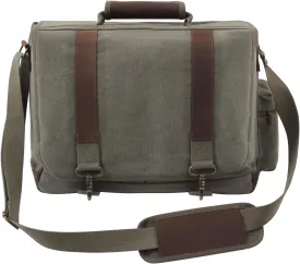 Rothco Vintage Canvas Pathfinder Laptop Bag With Leather Accents