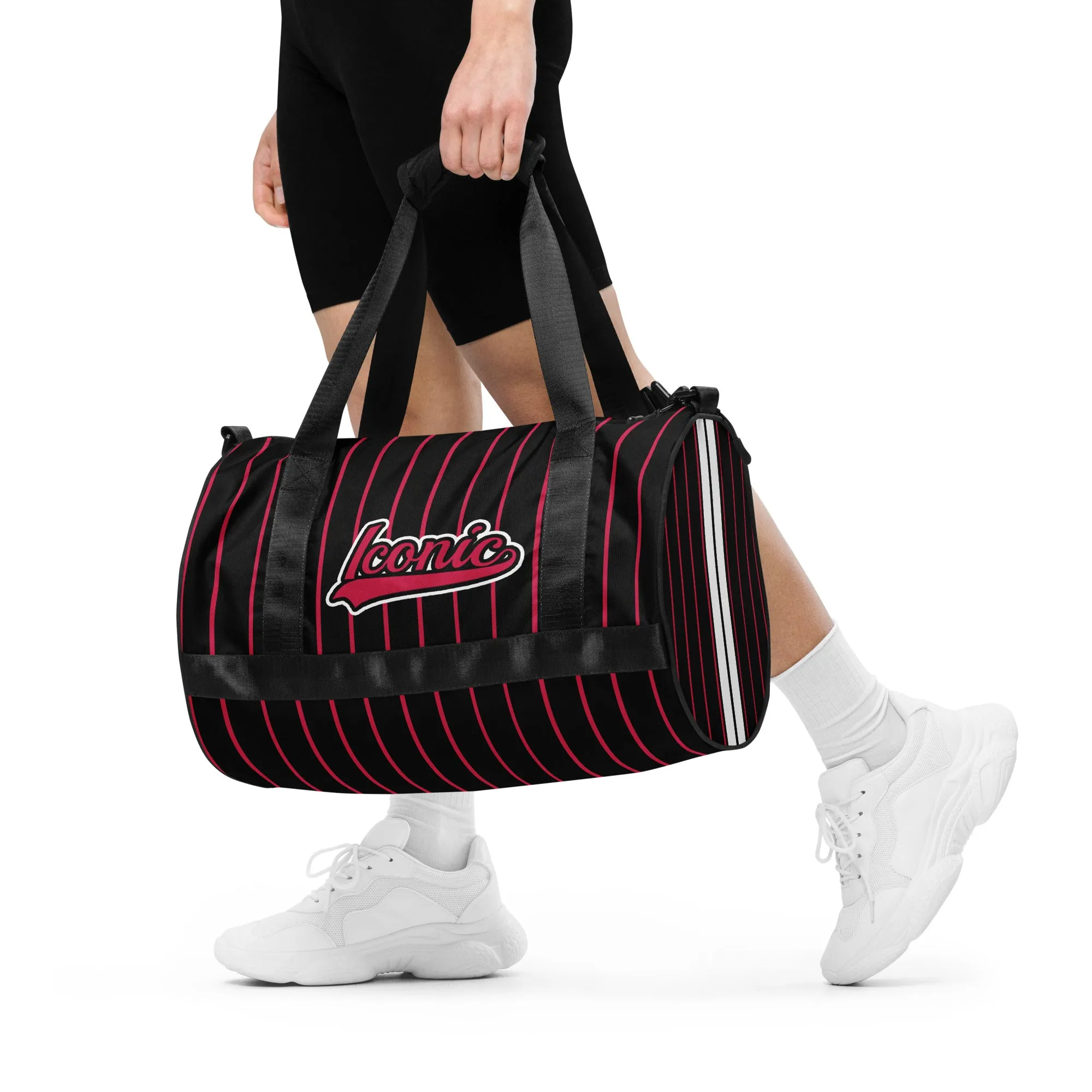 ROYAL Team Iconic. Athletix Mini Duffle Gym Bag Pinstripe