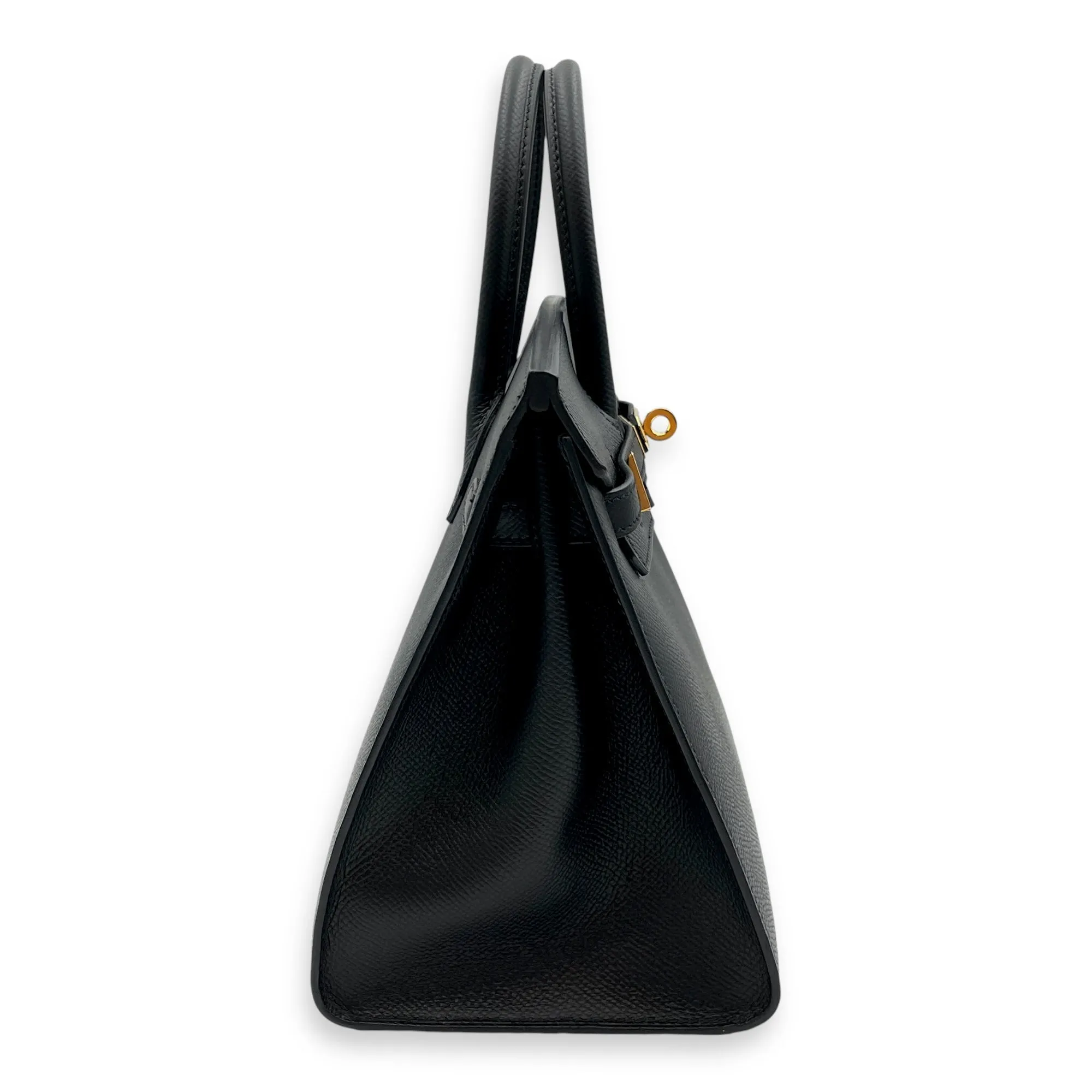 Sellier Birkin 25 Black in Epsom, Gold hardware