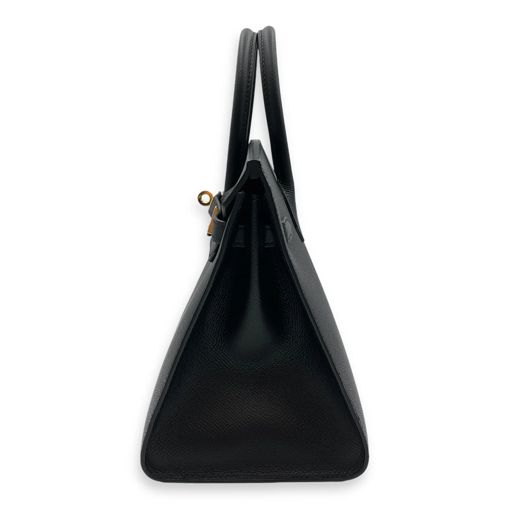 Sellier Birkin 25 Black in Epsom, Gold hardware