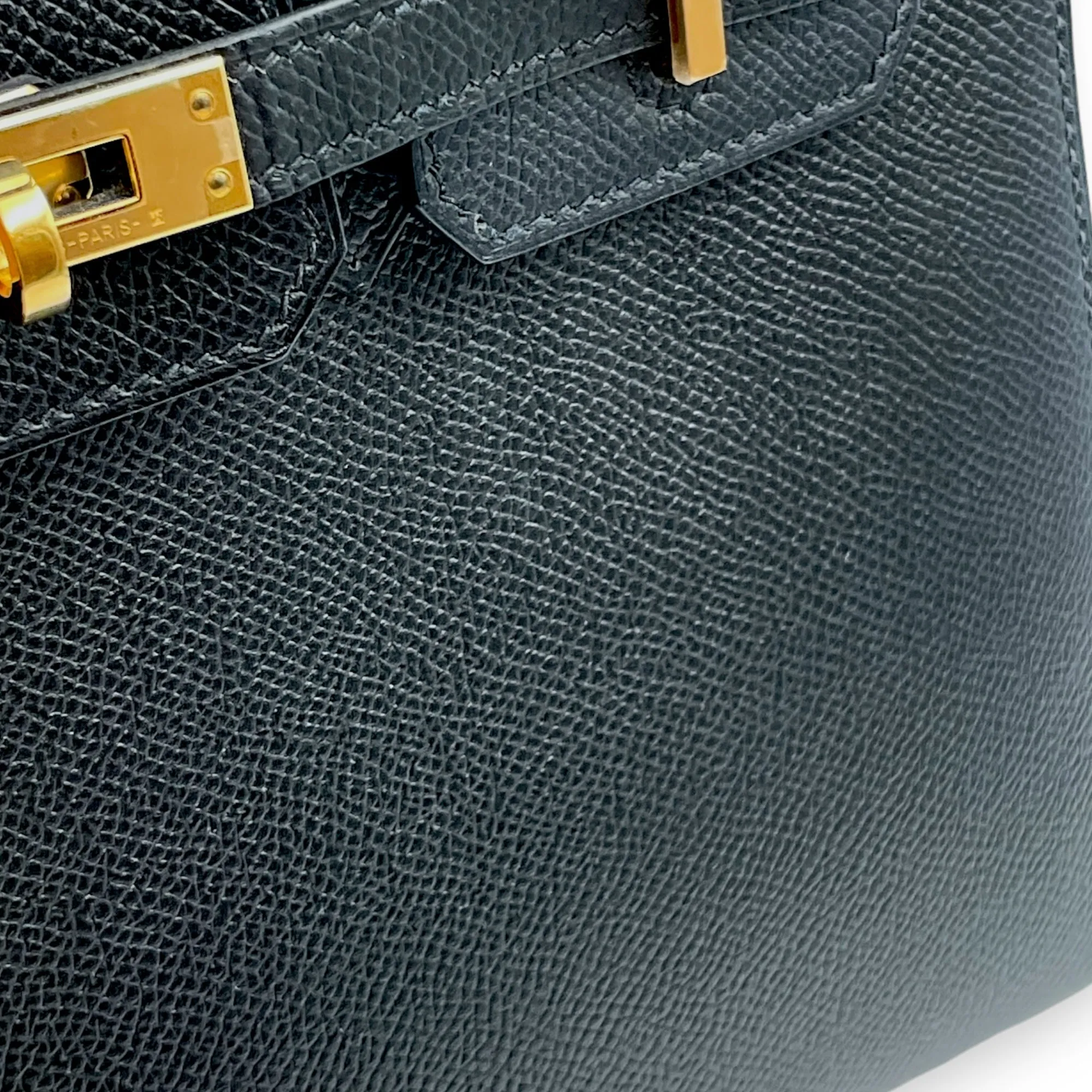Sellier Birkin 25 Black in Epsom, Gold hardware