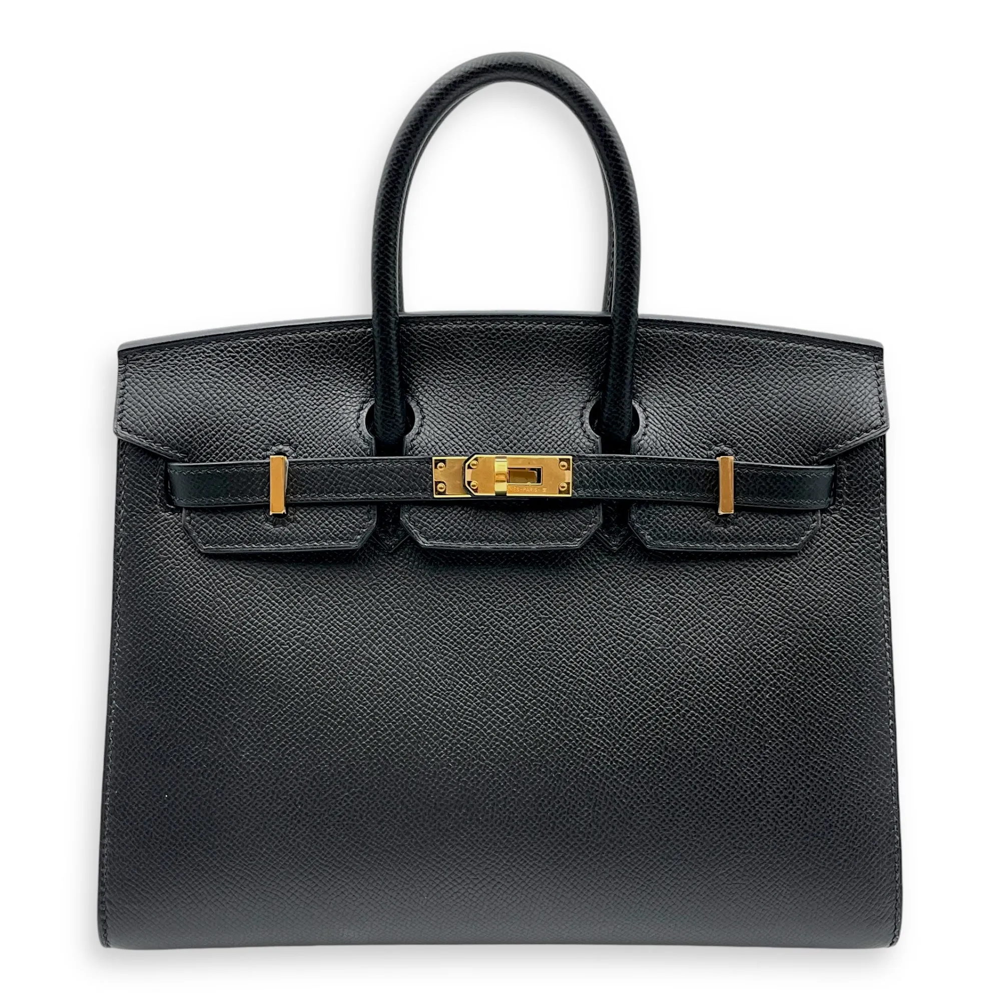 Sellier Birkin 25 Black in Epsom, Gold hardware