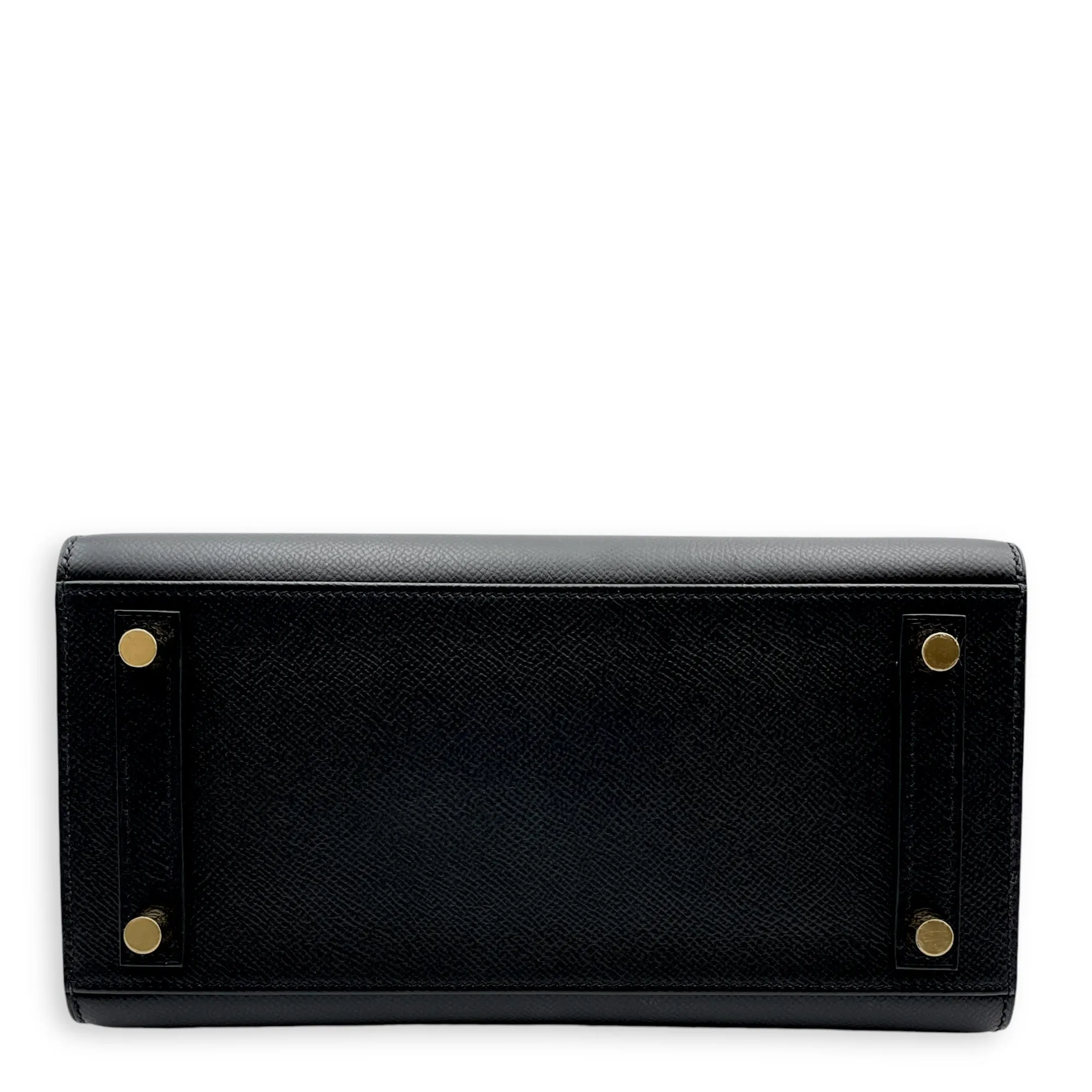 Sellier Birkin 25 Black in Epsom, Gold hardware