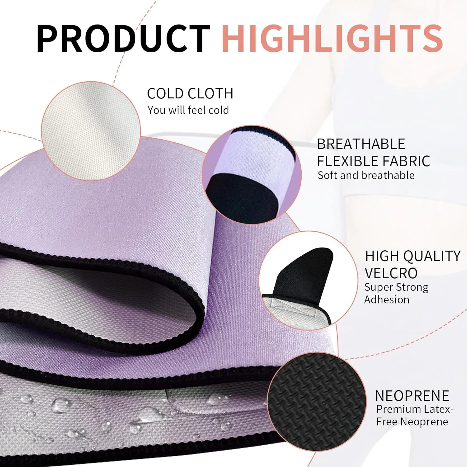 Sweat Waist Trimmer for Women and Men, Sweat Band Waist Trainers for High-Intensity Training & Workouts