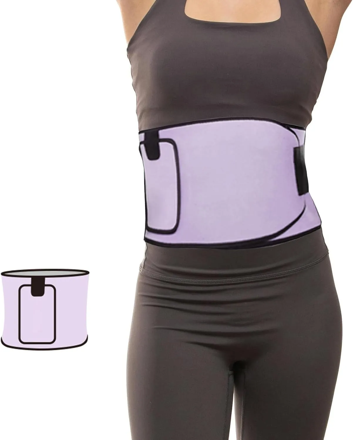 Sweat Waist Trimmer for Women and Men, Sweat Band Waist Trainers for High-Intensity Training & Workouts