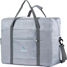 Travel Tote Bag Foldable Travel Duffel Bag For Spirit Airlines Personal Item Bag, Weekender Bags for Men Women with Shoe Compartment, Carry on Overnight Bag(Gray,20L)