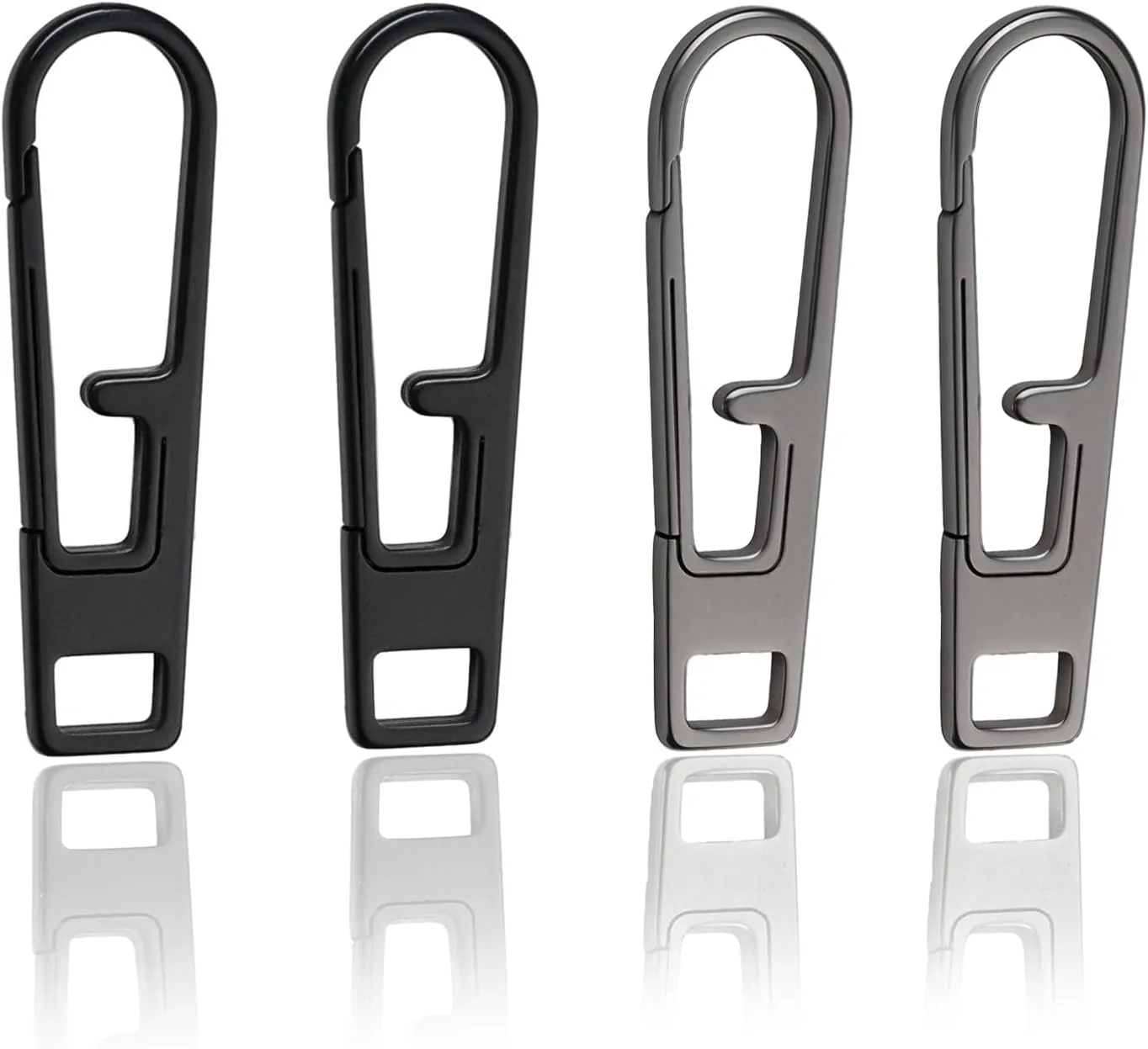 VIPERADE VAT1-L Large Titanium Zipper Pull Replacement, Heavy Duty Zipper Pull Tab Repair Kit for Large Luggage Suitcase Backpack Duffel Bag and More, Titanium Carabiner Keychain Micro