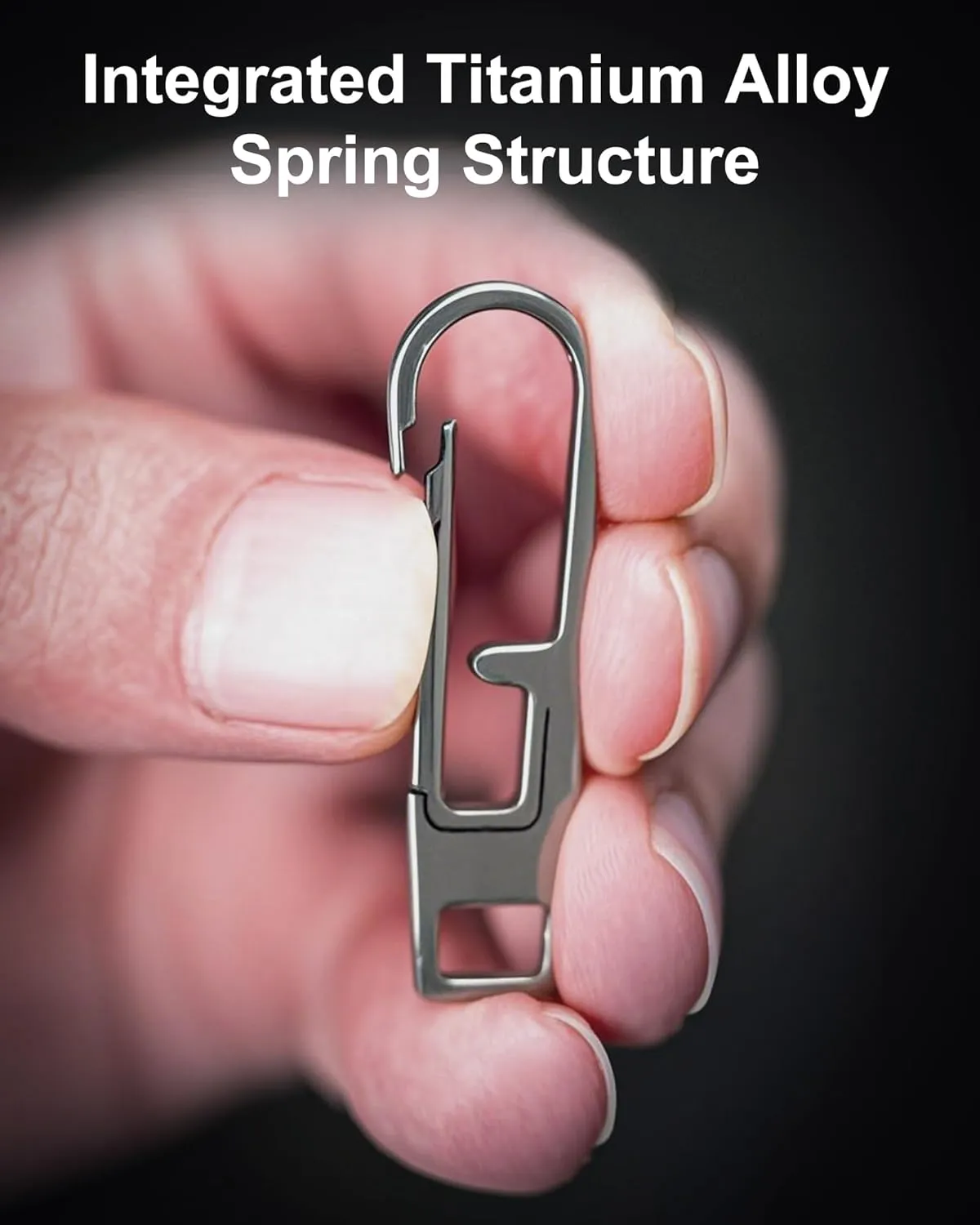 VIPERADE VAT1-L Large Titanium Zipper Pull Replacement, Heavy Duty Zipper Pull Tab Repair Kit for Large Luggage Suitcase Backpack Duffel Bag and More, Titanium Carabiner Keychain Micro