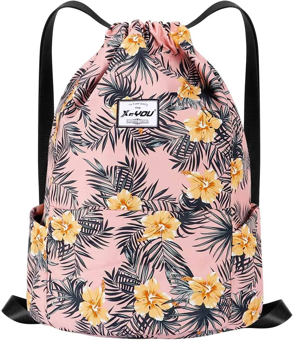 XEYOU Drawstring Sports Backpack Lightweight Gym Yoga Sackpack Shoulder Rucksack Casual Outdoor Daypack for Women and Men
